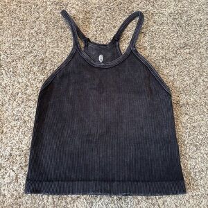 Happiness Runs Long Crop Tank